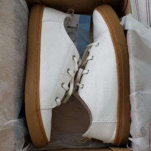 Tom's Lenny white denim shoes